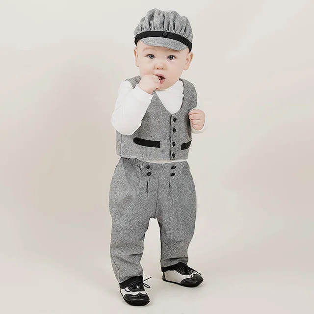 Trajes de bautizo para niños Caballero bebé cumpleaños vestido niños