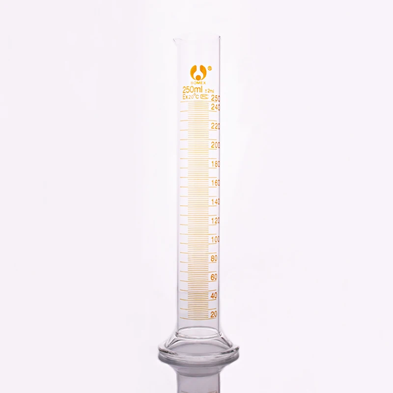 High borosilicate glass measuring cylinder,Capacity 250ml,Graduated Glass Laboratory Cylinder