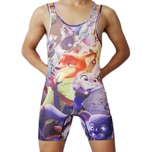 Zootopia Crazy World Sefl майка-борцовка на заказ Тяжелая подъемная Шестерня мужские спортивные колготки