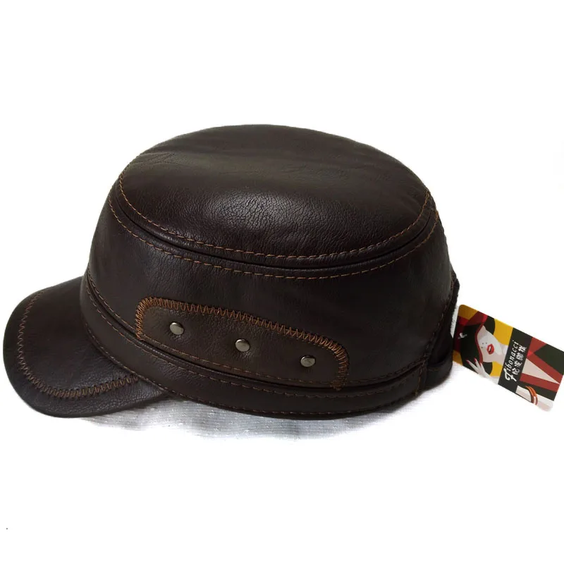Preise Fibonacci Hohe qualität mittleren alters männer baseball kappe leder erwachsene Patchwork einstellbar flatcap herbst winter hüte