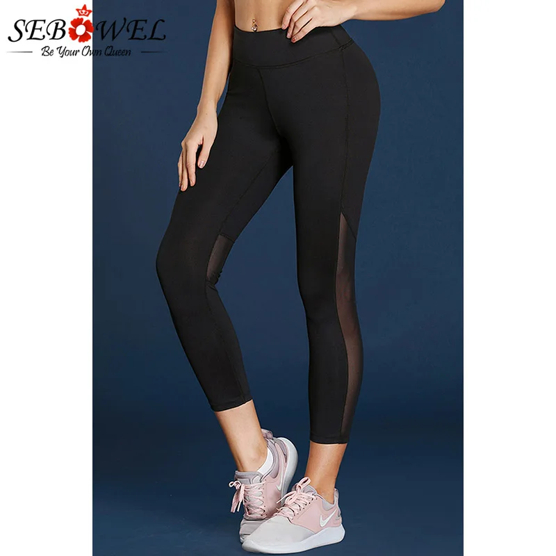 Black-High-Rise-Mesh-Patchwork-Gym-Sport-Yoga-Leggings-LC77126-2-4 