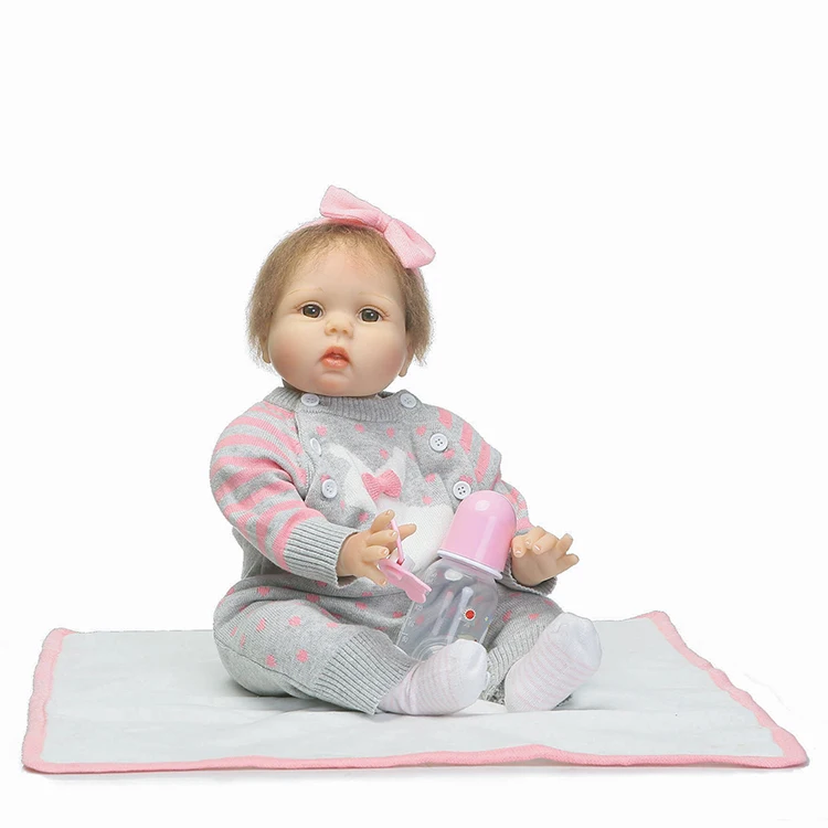 

New 2017 NPK brand fashion doll reborn babies soft cloth body silicone baby dolls for girls toys bebe gift reborn bonecas