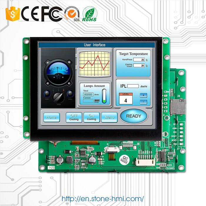 4.3 intelligent TFT LCD module work with any mcu through uart port via command set