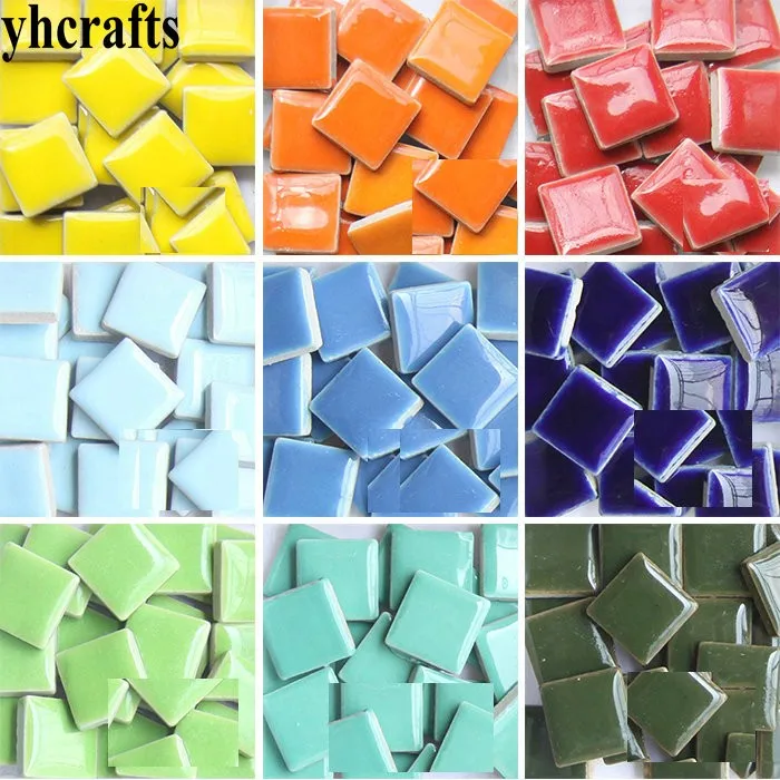 140PCS/600Gram/Lot Mix 2cm Ceramic mosaic tile Scramble tiles Porcelain