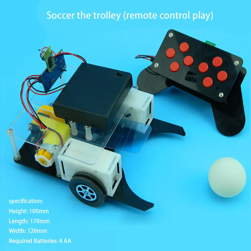 Football cart remote control robot football science model DIY