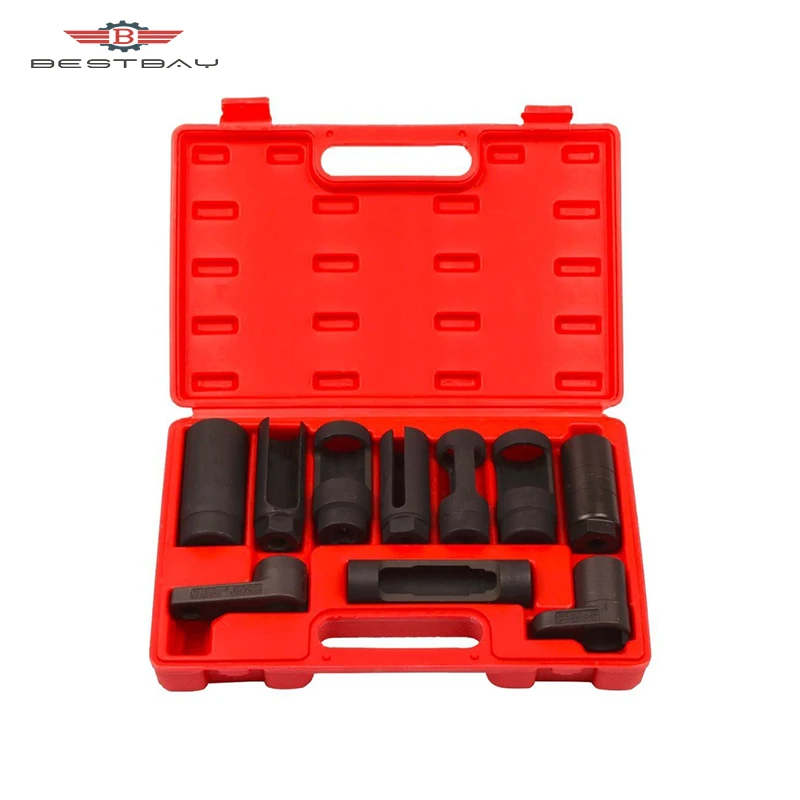 

10PCS/SET Oxygen Sensor Injector Removal Oil Pressure Sending Sleeve Socket Wrench Disassemble Tool Set Hand Tool Sets