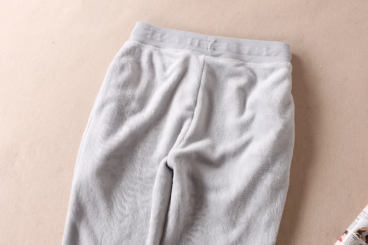 Осенне-зимние женские модные тонкие мягкие флисовые штаны с эластичной резинкой на талии с двусторонней подкладкой для сна, трендовые теплые штаны для отдыха