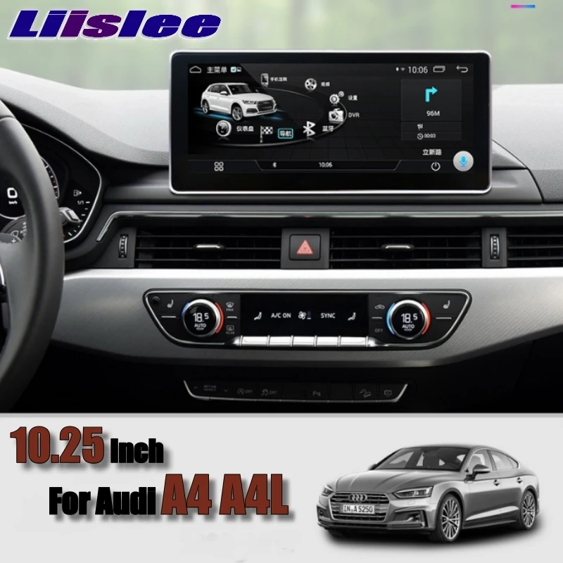 Best Liislee Car Multimedia Player NAVI 10.25 Inch For Audi A4 A4L B9 8W 2016~2018 CarPlay Adapter Radio Stereo GPS Navigation 2