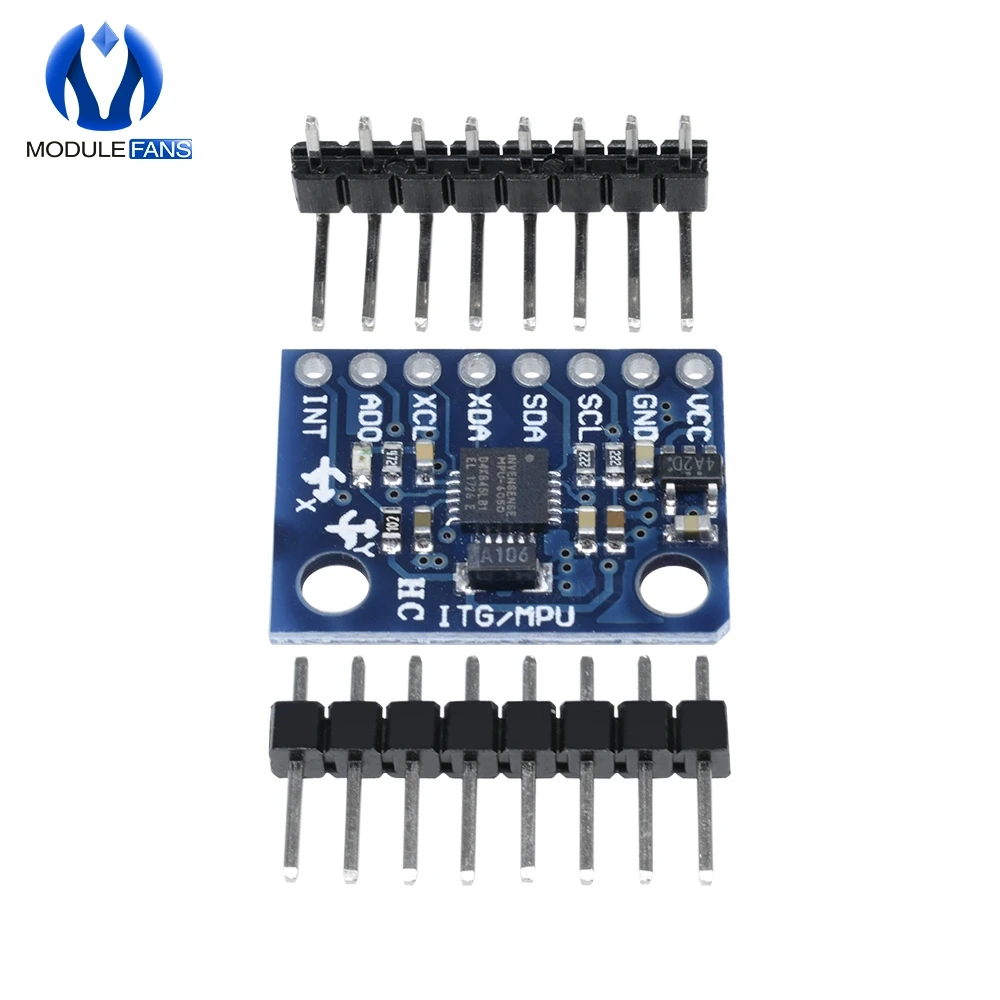 ZHITING 5Pcs Module GY-521 MPU-6050 6 DOF 3 Axes accéléromètre Module de capteur de Gyroscope 16 Bits convertisseur AD Sortie de données IIC I2C Compatible pour Arduin ZHITING 5Pcs Module GY-521 MPU-6050 6 DOF 3 Axes accéléromètre Module de capteur de Gyroscope 16 Bits convertisseur AD Sortie de données IIC I2C Compatible pour Arduin