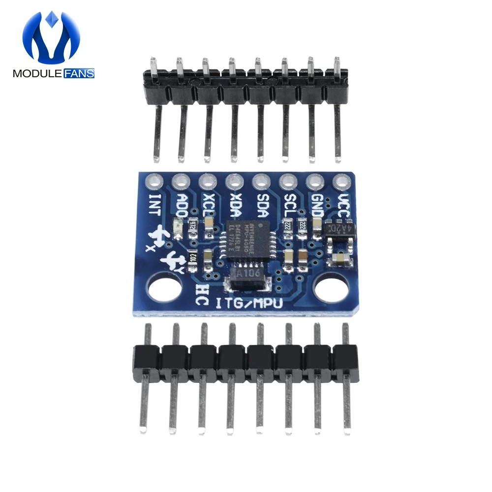 GY-521 MPU-6050 MPU6050 Модуль датчика 3 трехосевой гироскоп акселерометр совместимая плата для Arduino IIC IEC интерфейс 6050