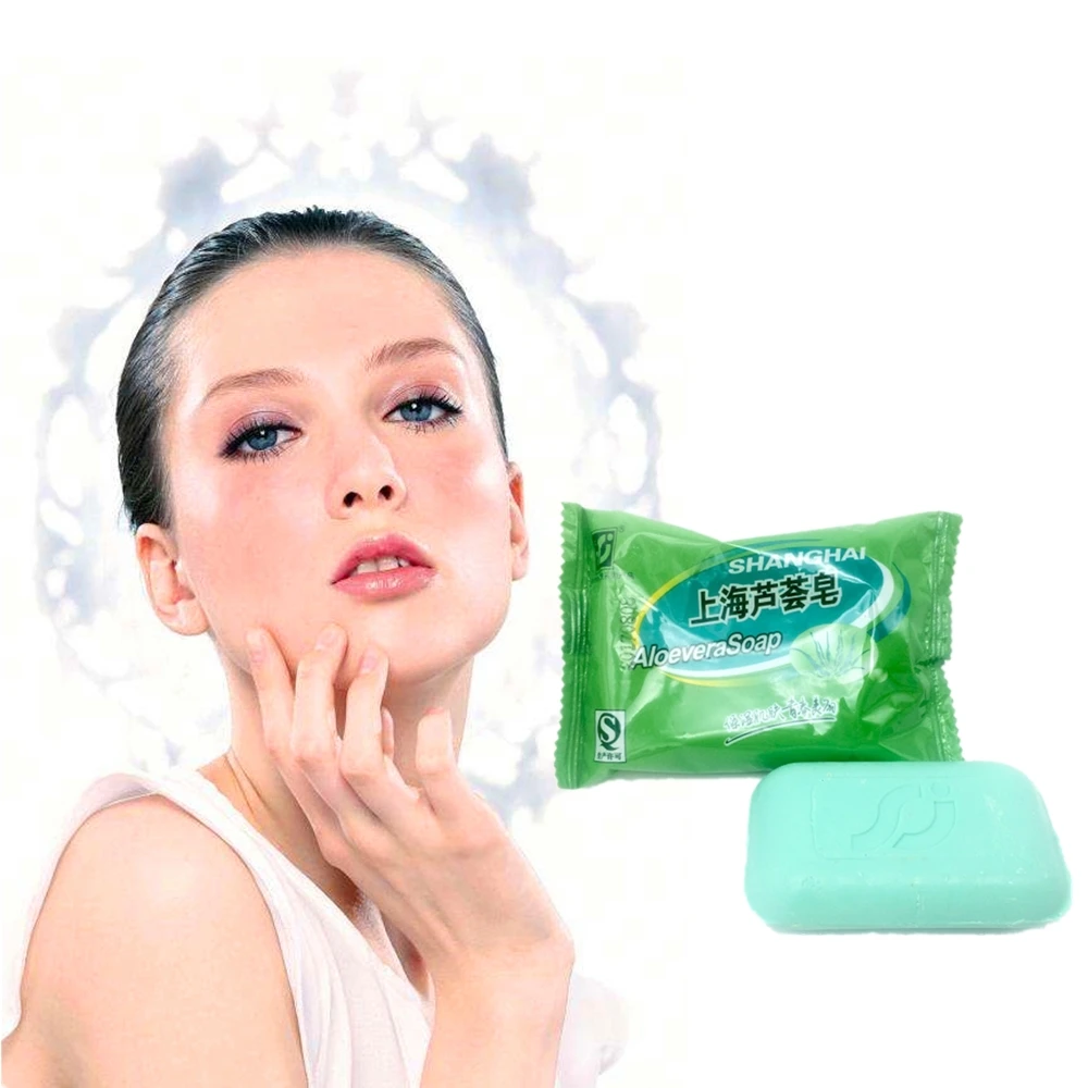 

2019 New Natural Aloe Soap Whitening Moisturizing Anti-Acne Cleansing Facial Bath Soap Relaxed And Firming Skin