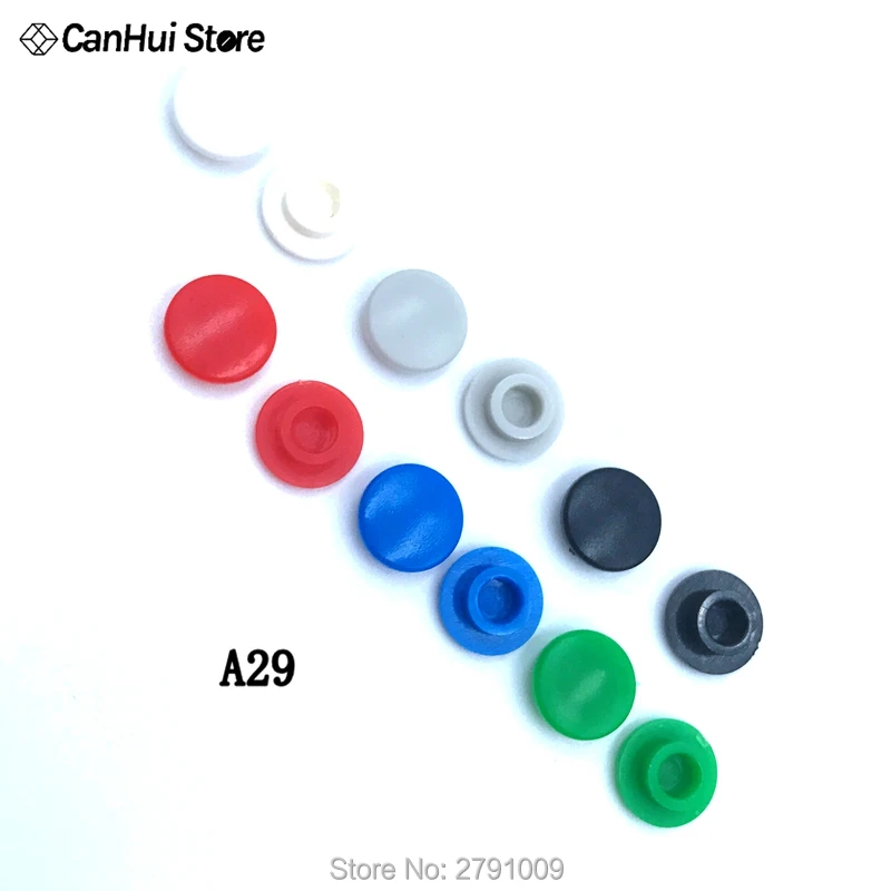 

30Pcs A29 Micro Tactile Push Button Switch Cap Momentary Tact Cap fit 6*6 Switchs Red Black White Grey Blue Green 6x6mm