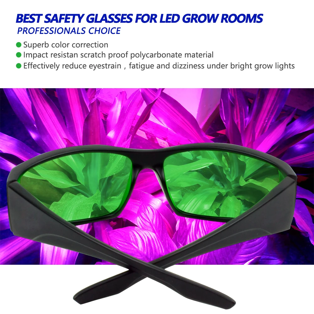 Профессиональный защитный светодиодный Гидропоника для помещений, очки для выращивания, УФ поляризационные ультрафиолетовые лампы для растений, защитные очки
