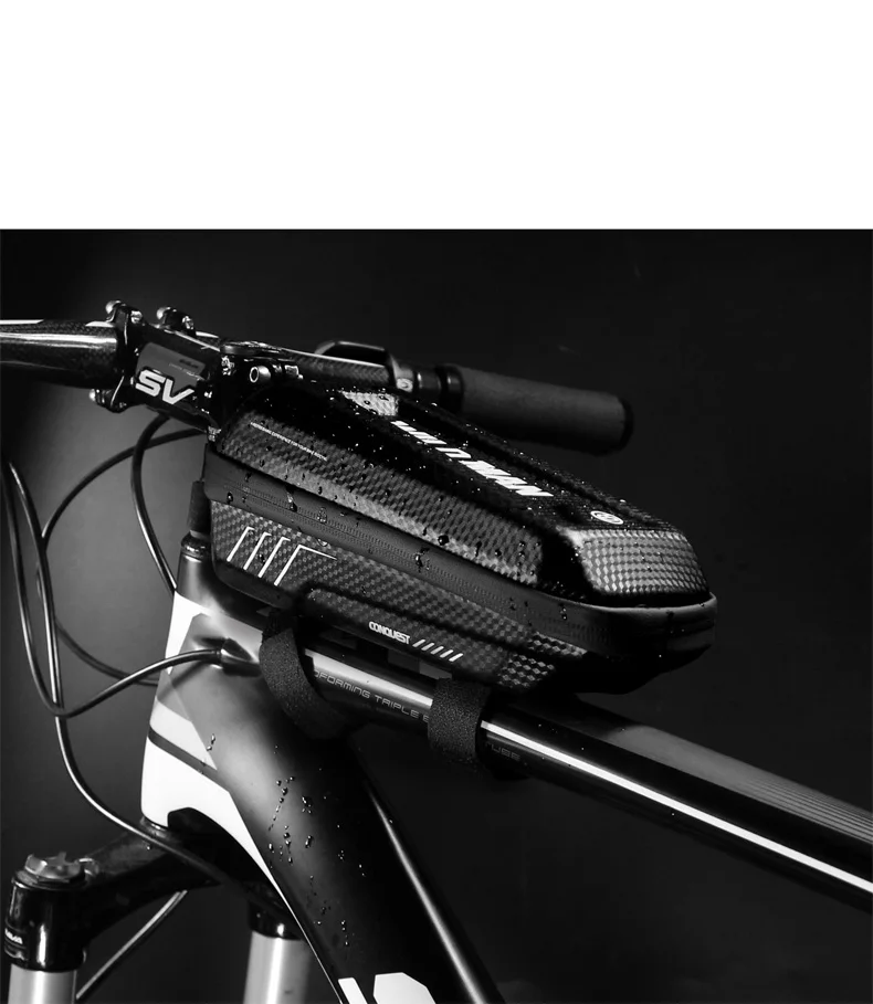 Clearance okfeet Front Frame Solid Bag Bicycle Bags Box  Waterproof Large Capacity Ebike Conversion Part  Accessories 13