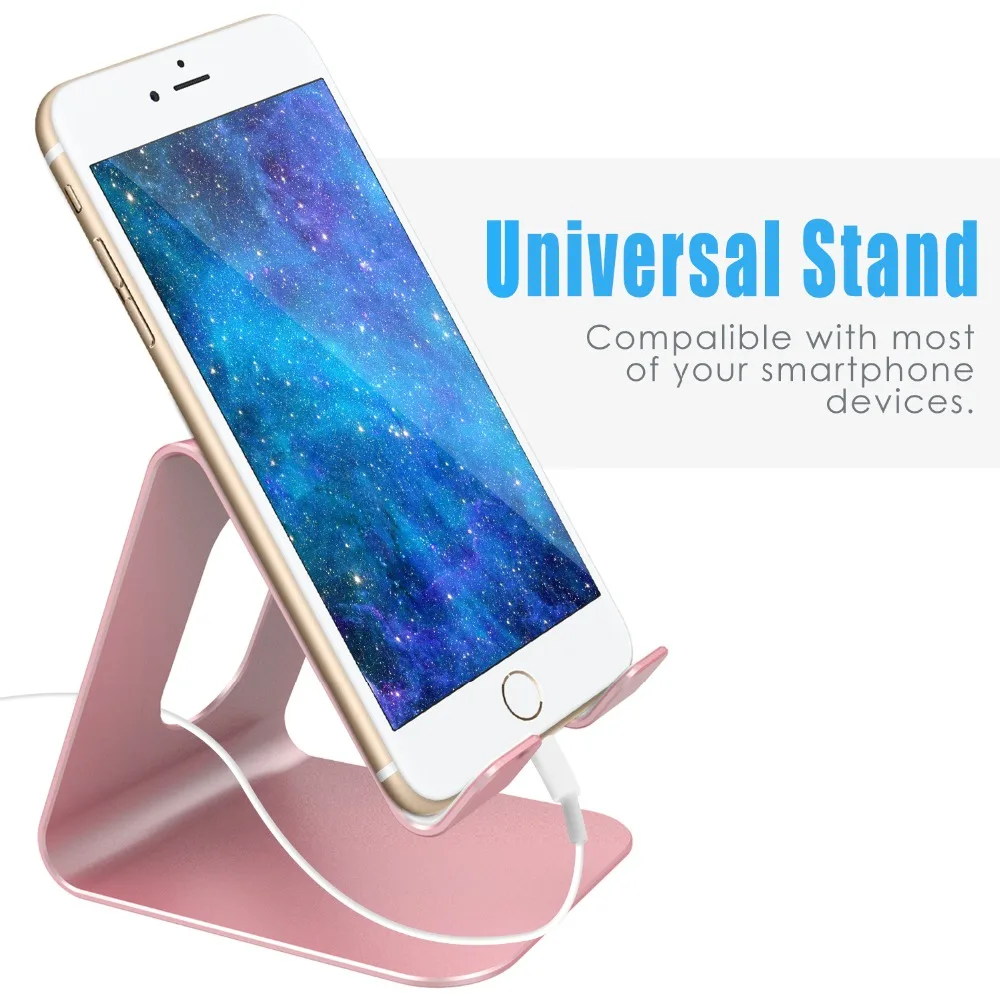 Eson Стиль сотовый телефон Подставка для планшета, продвинутый 4 мм толщина алюминиевый стенд держатель-розовое золото