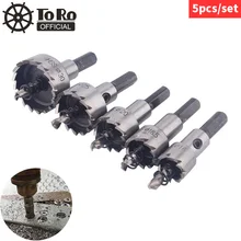 Cheap TORO 5pcs Hole Saw HSS Drill Bit Drilling Hole Cut Tool with 16/18.5/20/25/30mm Hole Saw Cutter for Installing Locks Door Knobs