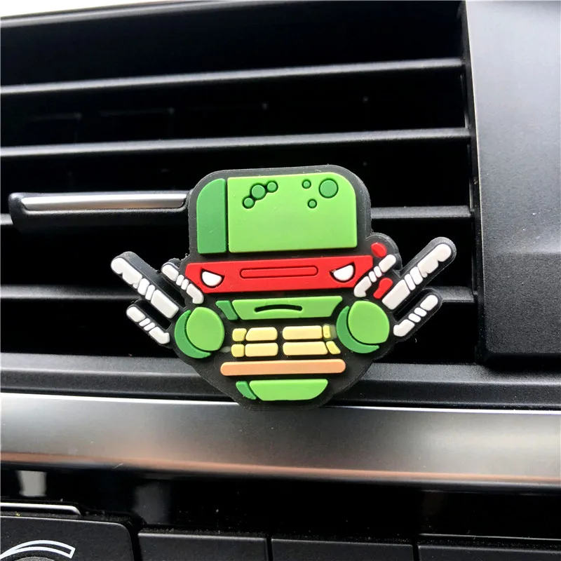 Turtle-4 Мультфильм освежители воздуха стайлинга автомобилей Духи Марвел из Мстителей стиль для Кондиционер Vent Outlet Супермен Бэтмен Дарт Вейдер - Название цвета: Turtle-4