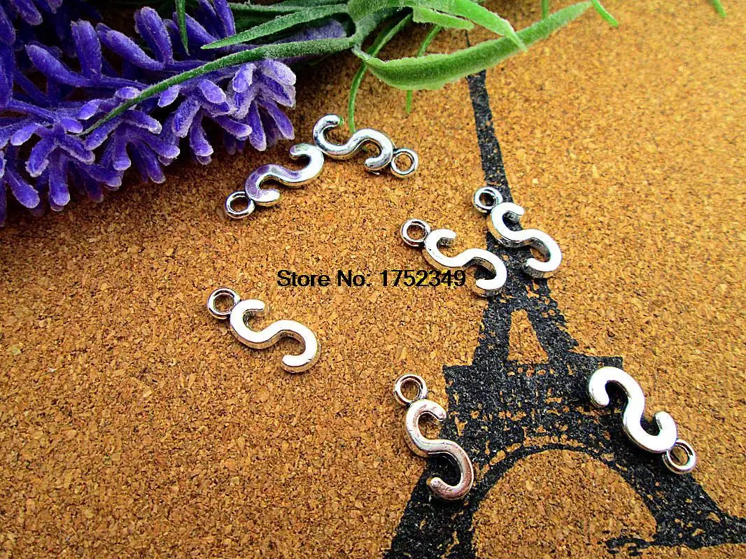 

30pcs Alphabet Letter Charms, Antique Silve Alphabet/Letter S 16mm Charms Pendant