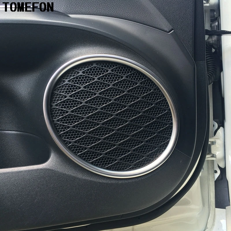 

For Toyota Prius XW50 2016 2017 Inner Car Door Speaker Audio Cover Ring Covers Trim 4pcs Car Styling