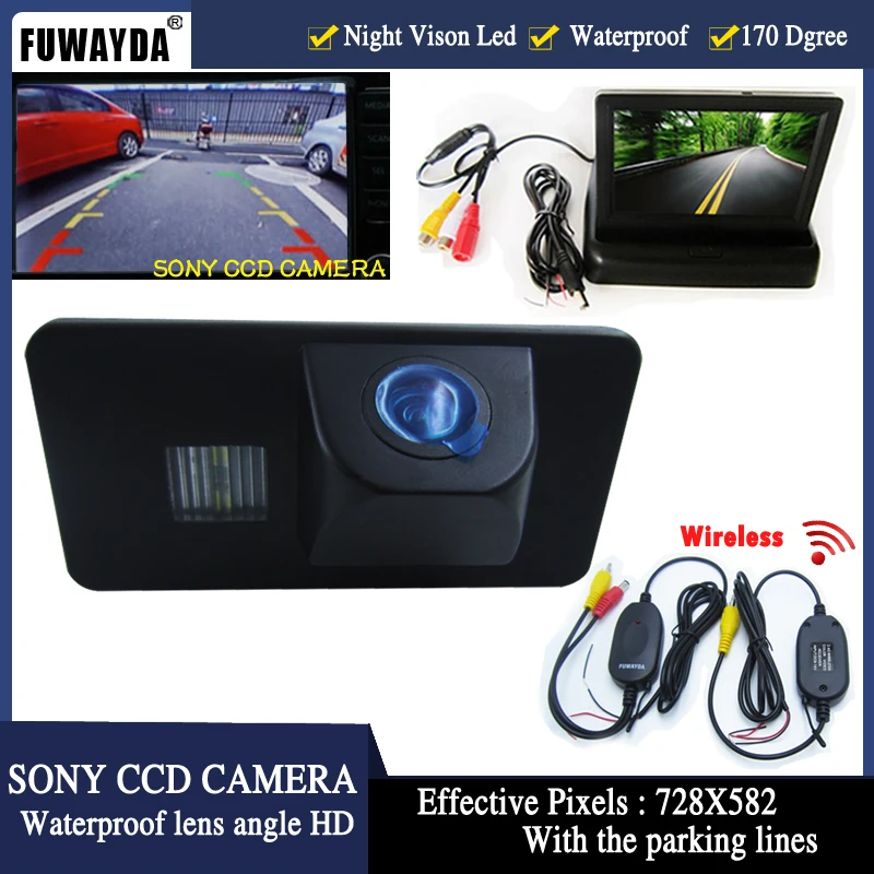 FUWAYDA WIFI sonyCCD Car RearView Reverse BackUp Camera with foldable