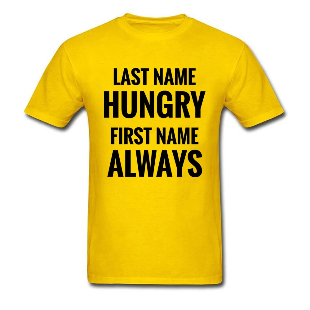 Always Hungry Tops T Shirt Fitted Round Neck Leisure Short Sleeve 100% Cotton Fabric Men T-Shirt Classic Sweatshirts Always Hungry yellow