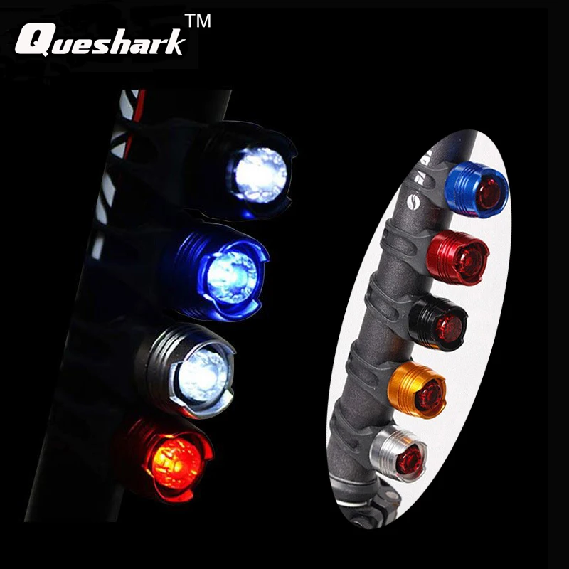 

Waterproof Mountain Bike Head Light Round Ruby Laser Bicycle Taillights Aluminum Monocular Helmet Lights Cycling Warning Lights