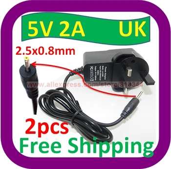 

2 pcs Free Shipping 5V 2A UK Mains AC-DC Adaptor Charger Power Supply for Versus Touchpad 7 Tablet