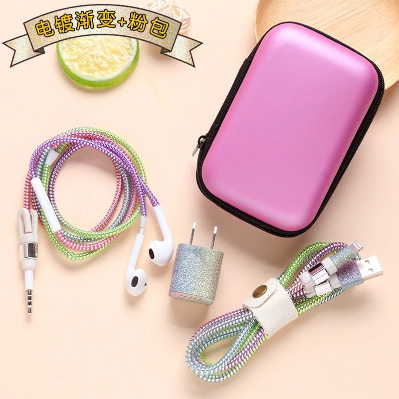 New Luxury USB Cable Protector Earphone Cable Winder with Earphones