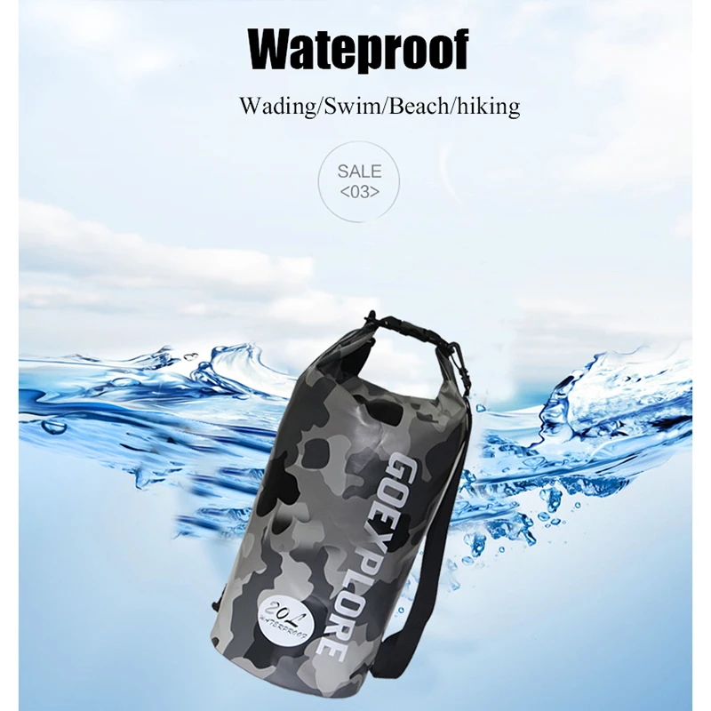 10L 20L Водонепроницаемый сухой мешок Рулон Топ компрессионный мешок сохраняет снаряжение сухой для плавания Каякинг пляж рафтинг лодочный Туризм Кемпинг