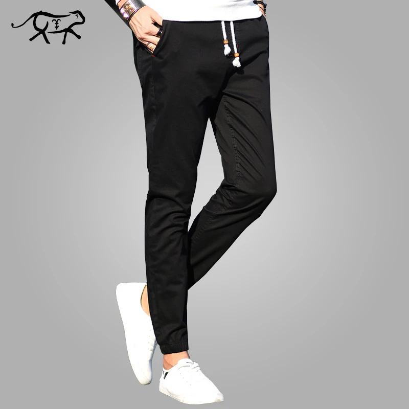 2017 New Brand Pants Men Cotton Summer Solid Pants for
