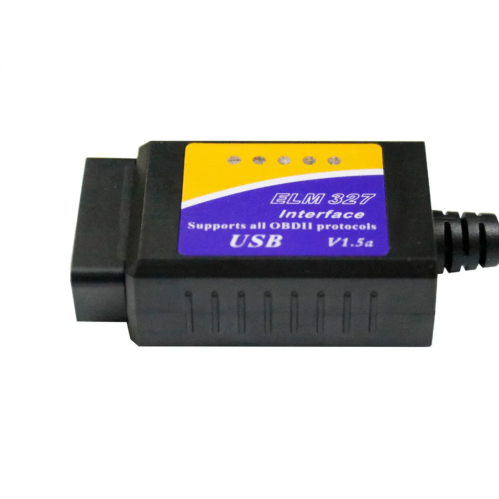 USB ELM327 V1.5 OBD2 OBDII считыватель кодов Сканер с чипом PIC18F25K80 ELM 327 USB адаптер работает на Android Windows Phone PC