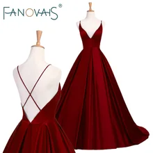 " простой королевский синий платья выпускного вечера Атлас спагетти Бургундия вечерние платья крест назад сексуальное вечернее платье vestido de fiesta "