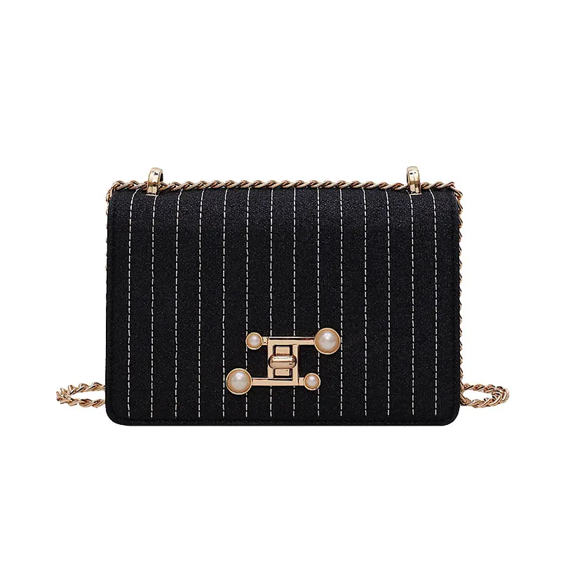

Fashion Luxury Evening handbag women shoulder bags stripe Chain messenger bag designer brand ladies handbag crossbody 618