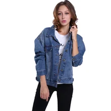 Olgitum Весенняя женская джинсовая Повседневная куртка с двойным карманом, украшенная джинсовой одеждой, с вышивкой, JK259