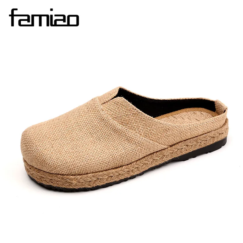 cotton flat shoes