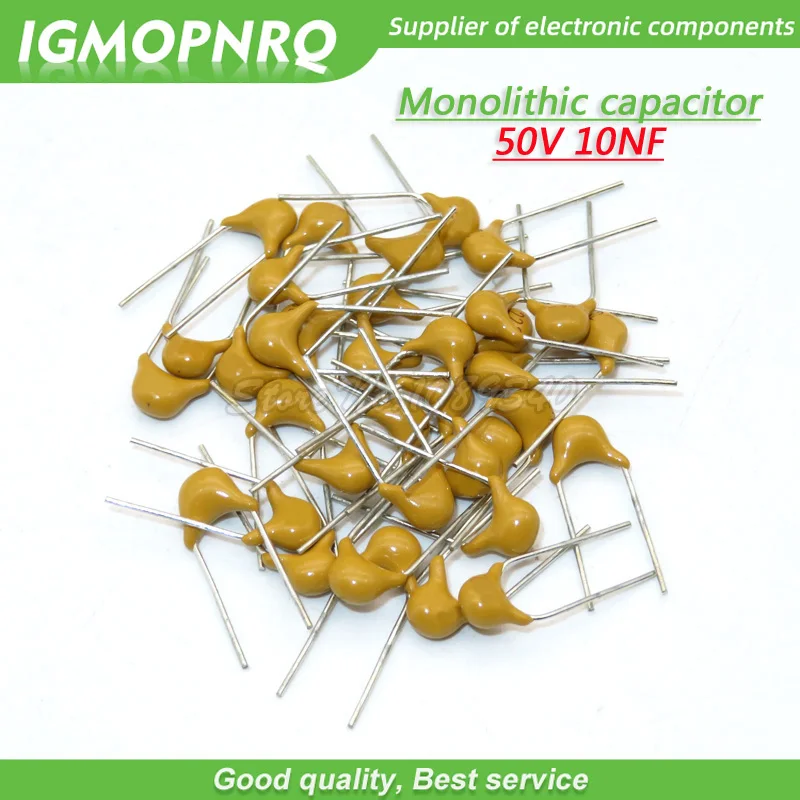 200 шт./лот 10NF 0 01 мкФ 10% 5 08 мм 103 с алюминиевой крышкой 50В многослойный керамический