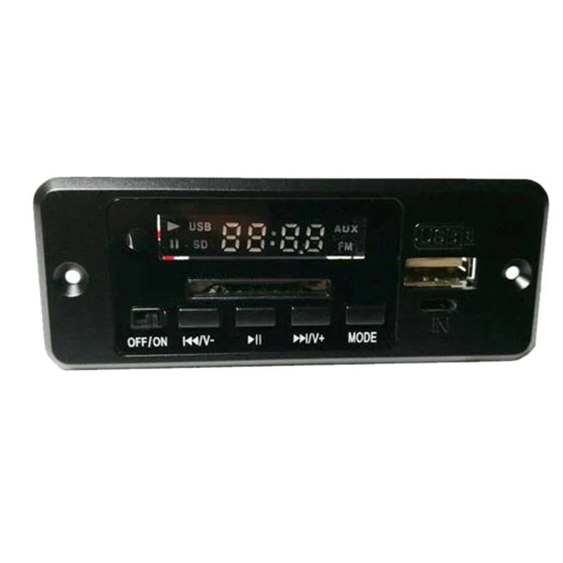 DC 5 в цифровой Bluetooth MP3 декодирование доска с 3 Вт* 2 усилитель перезаряжаемый SD FM радио мини USB Aux в автомобильный аудио модуль
