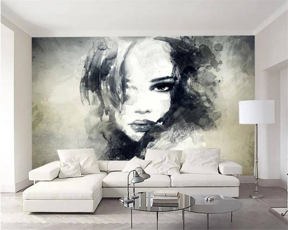 Beibehang Custom wallpaper mural European art graffiti 3D watercolor characters large home decoration murals photo 3d wallpaper