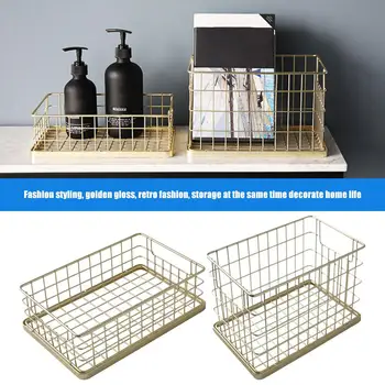 

Metal Wire Storage Basket With Handles For Kitchen Food Pantry Papers Home Office Desk Basket Bathroom Laundry Room Basket