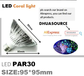 

21W profession customize LED Aquarium lamp PAR30/PAR38 Coral Reef led Grow Light Sump Algae Plant lighting PAR30 buld
