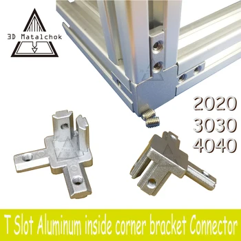 

NEWEST!3D Printer 4pcs 2020 3030 4040 Aluminum profile T Slot L-Shape Aluminum Profile Interior Corner Connector Joint Bracket