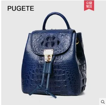 pugete New crocodile backpacks for women's leather backpacks for women's business casual backpacks - Цвет: A2