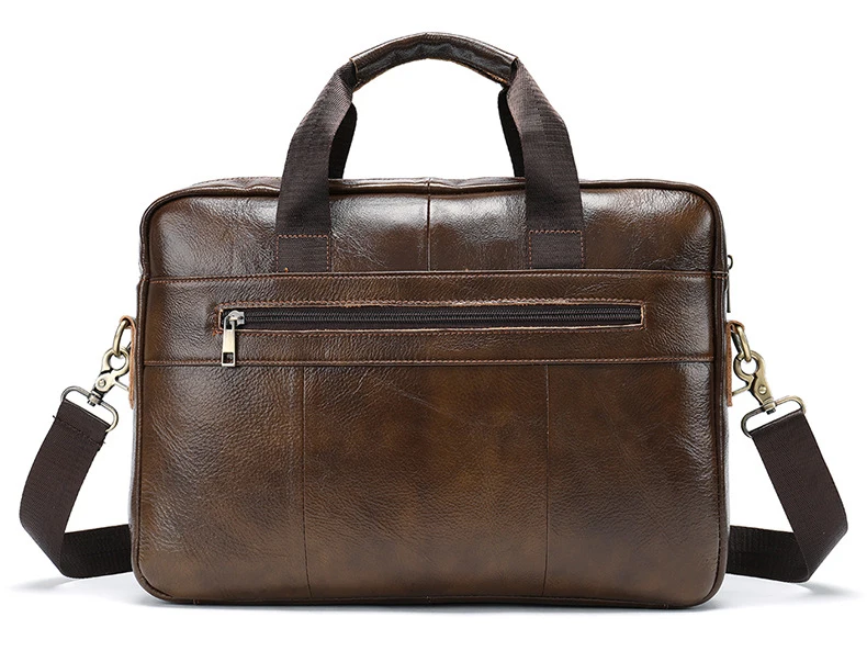 Genuine Leather Men's Bag Casual Business Briefcase Cross Section Men Shoulder Messenger Bag Handbag Tide