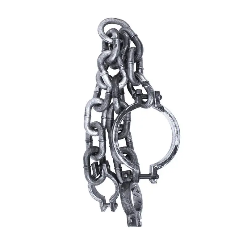 

Upper Body Iron Chain Simulation Creative Realistic Costume Accessories Halloween Prop Prisoner Prop Criminal Prop for Cosplay