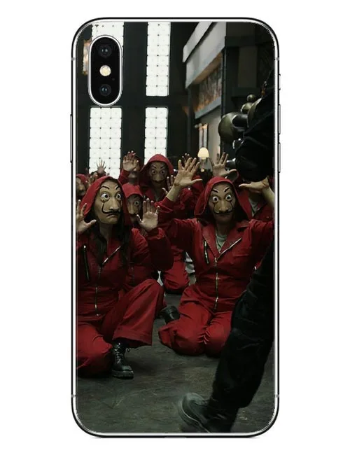 Испания ТВ La Casa de papel Прозрачный Жесткий ПК чехол для телефона iPhone X 10 5 8 5S 6 6S Plus 7 XS