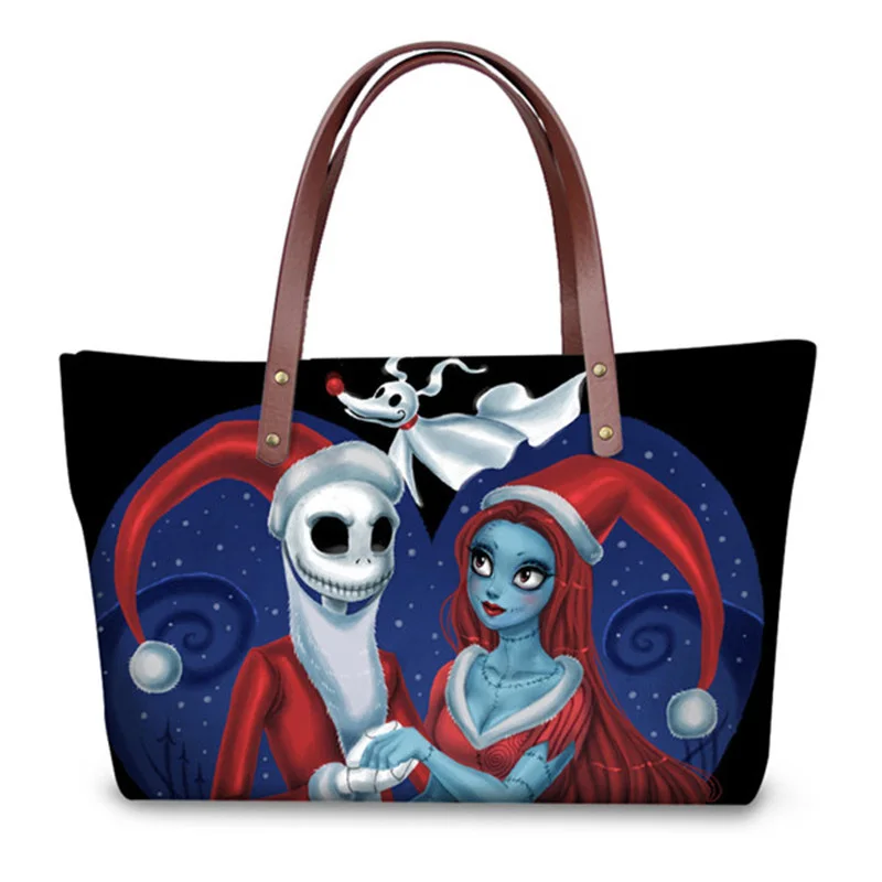 WHEREISART الكون غالاكسي ستار جاك Skellington النساء كبيرة حمل عبر الجسم حقيبة أعلى-حقائب بيد للسيدات شنطة كتف