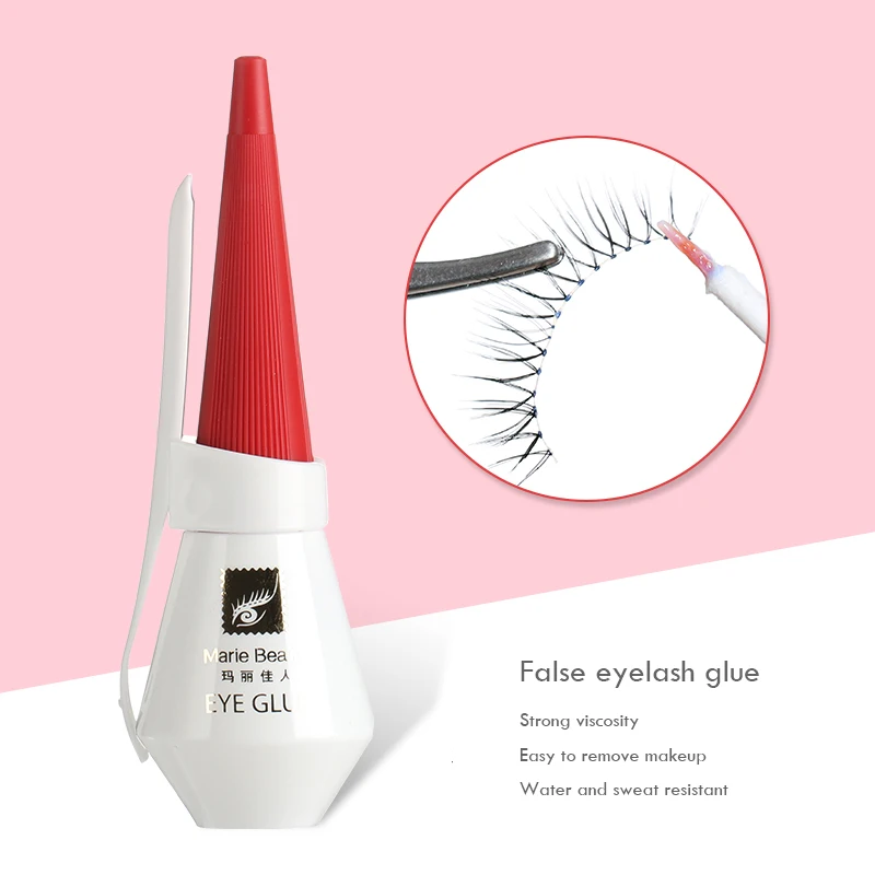 New 2 In 1 False Eyelashes Glue Transparent Double Eyelid Lashes White