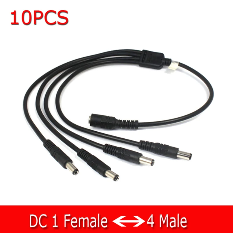 10pcs Male and 10pcs Female DC Pigtail for CCTV Camera Power