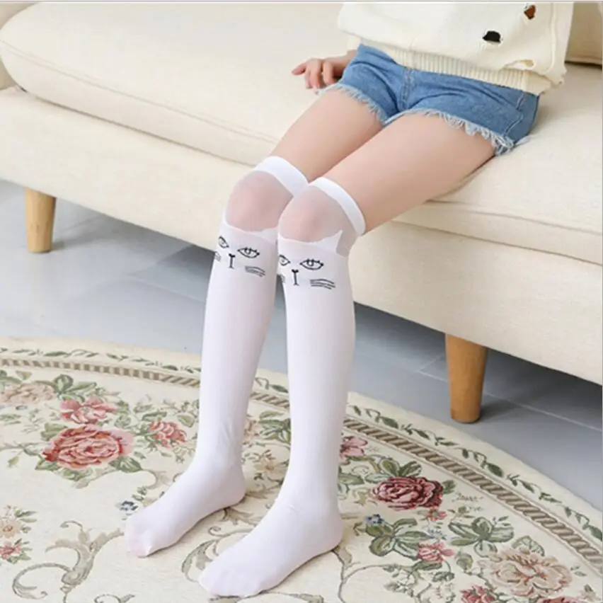 Kids Pantyhose Ballet Tights Toddler Tights 3 To 10 Year girls pantyhose children's tights fashion cute cartoon design pantyhose kitten tattoo dance tights Velvet Stockings
