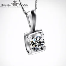 Ювелирные муассаниты кулон навсегда классический для Женщины Романтический Пасьянс 0.5ct Сертифицированный Jk/vvs 18 К из белого золота настоящий прекрасный подарок